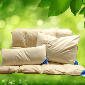 Daunendecken- & Kissenset recycelten Naturmaterialien